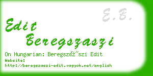 edit beregszaszi business card